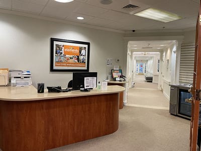 Reception area in an assisted living facility