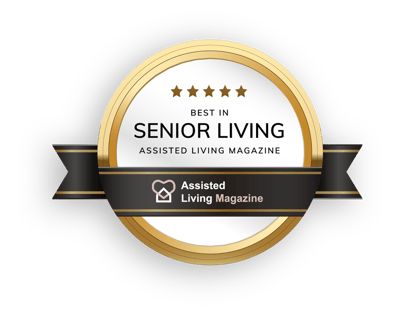 Award badge for best senior living
