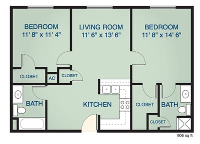 Architectural floor plan with labeled rooms