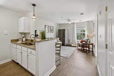 Interior view of a living space in the facility