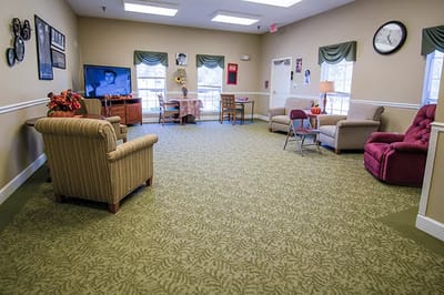 Interior common area with seating and decor