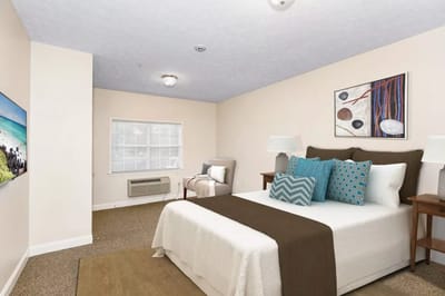 Well-furnished private resident room with decor