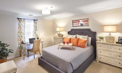 Cozy bedroom in a senior living facility