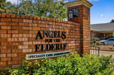 Front entrance sign of Angels for the Elderly
