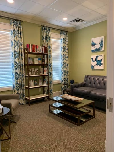 Cozy reading area in a quiet facility