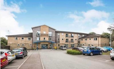 Front exterior view of the retirement apartments