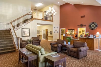 Cozy common area with seating and decor