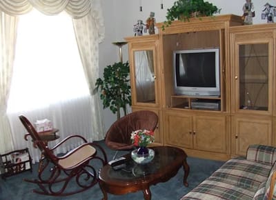 Cozy seating area in a residential living room