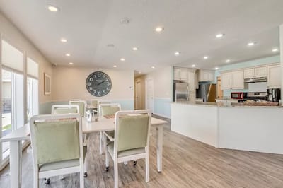 Bright and open dining area with modern decor