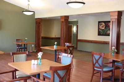 Common area with tables and seating
