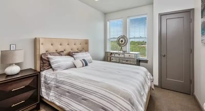Well-furnished private resident room with large windows