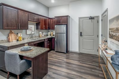 Modern kitchen interior of a living space