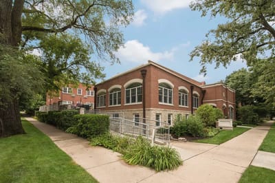Exterior view of a senior care facility with accessible entrance