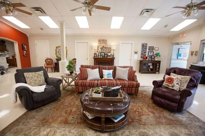 Cozy common area with seating and decor