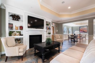 Welcoming interior common area with cozy seating