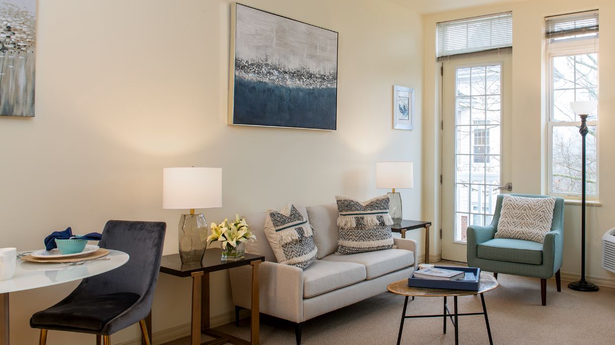 Cozy interior of a resident's living room