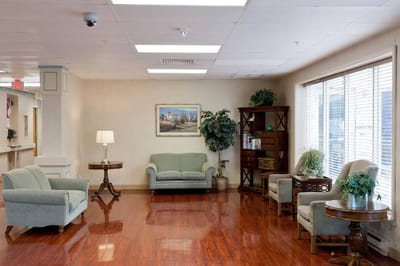 Cozy common area with seating and decor