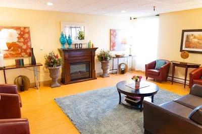 Comfortable lounge area with seating and decor