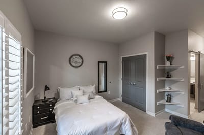 Cozy resident room with a bed and decor
