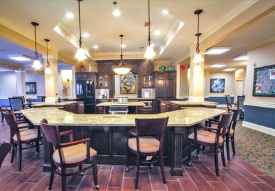Bright and inviting dining area with ample seating