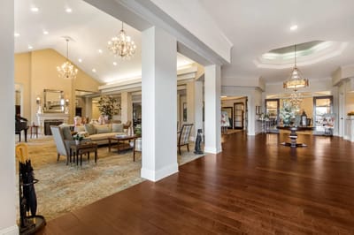 Interior view of a well-decorated common area