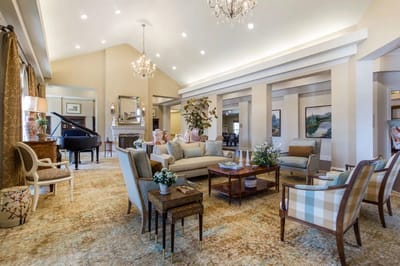 Bright and welcoming common area with elegant furnishings
