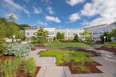 Beautiful courtyard with well-maintained landscaping