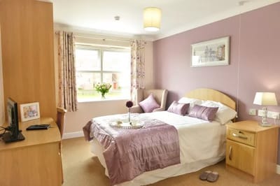Cozy bedroom in a senior living facility