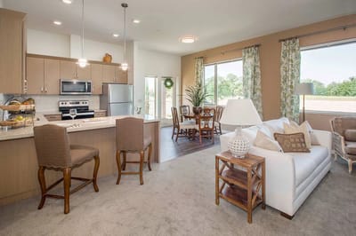 Bright and modern interior of a resident living space