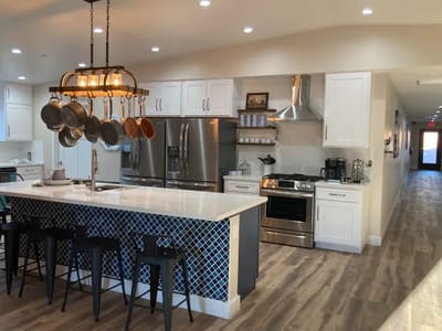 Bright and spacious kitchen in the facility