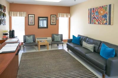 Common area with seating and decor