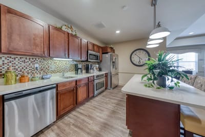 Well-equipped kitchen in a nursing home facility
