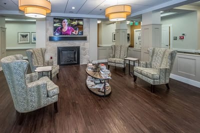 Common area with seating and a TV