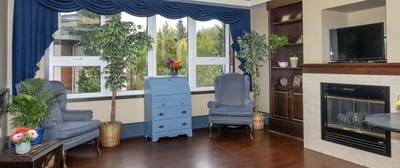 Cozy interior lounge with comfortable seating