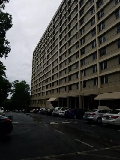 Exterior view of a multi-story nursing home facility