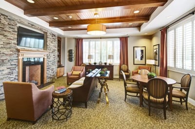 Cozy common area with seating and decor