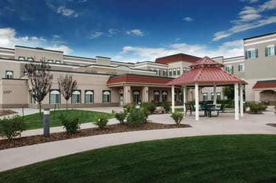 Exterior view of The Commons of Hilltop with gazebo