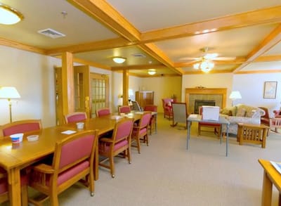 Cozy common area in a senior living facility