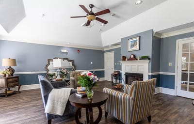 Cozy common area with seating and decor