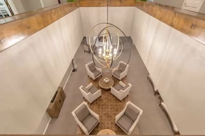 Interior common area with seating and modern decor