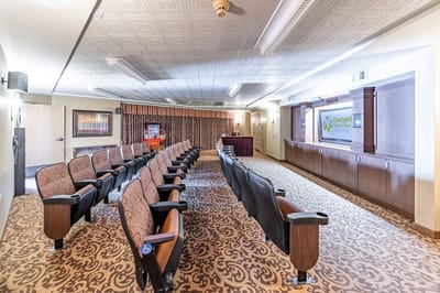Interior view of a common area in a nursing home