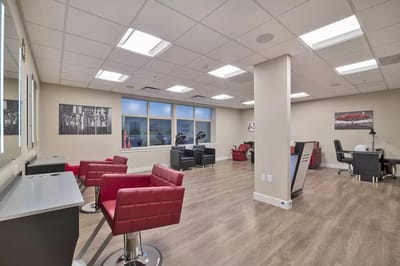 Interior view of a salon in a senior living facility