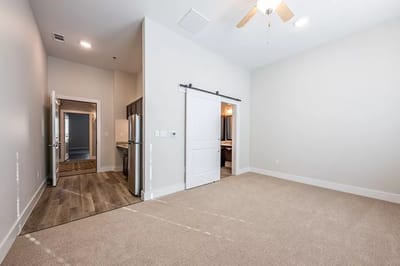 Bright interior view of a resident room