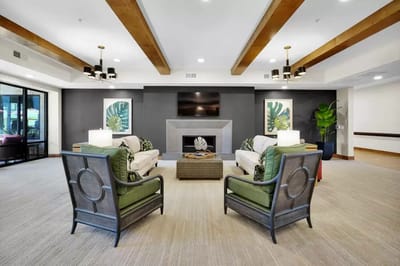 Bright common area with comfortable seating
