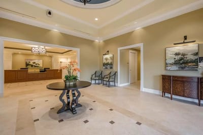 Interior view of a welcoming reception area
