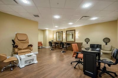 Interior view of the facility's beauty salon
