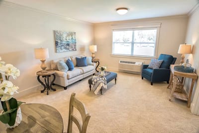 Cozy interior of a resident's living area with furnishings