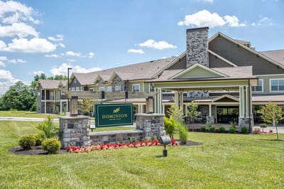 Exterior view of Dominion Senior Living facility