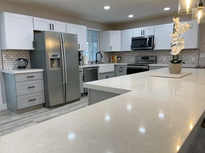 Modern kitchen setup in a senior care facility