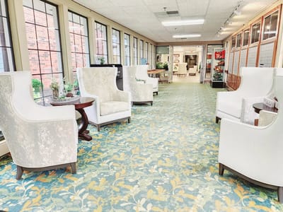 Bright and inviting common area with comfortable seating